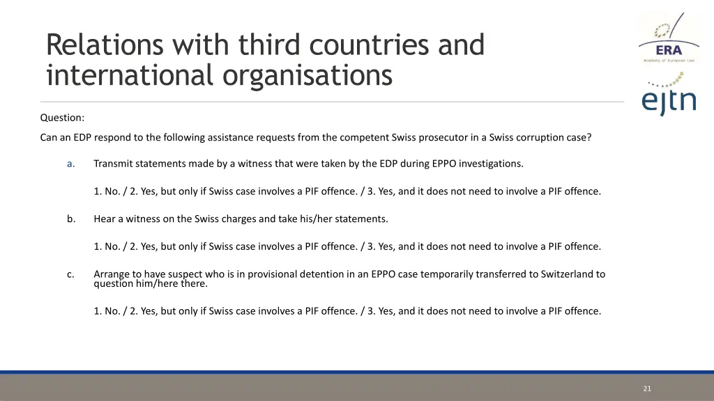 relations with third countries and international 5