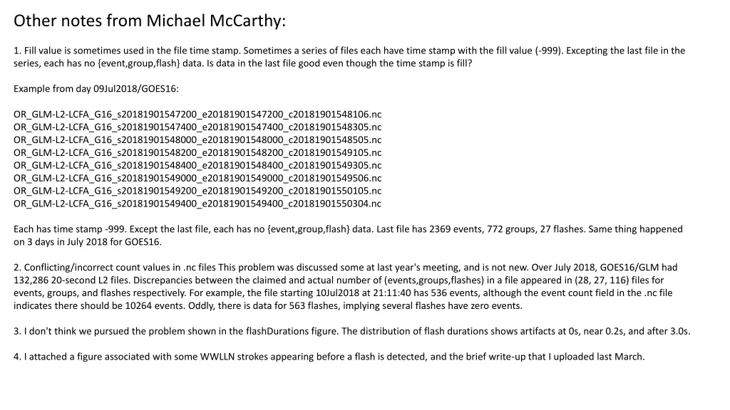 other notes from michael mccarthy