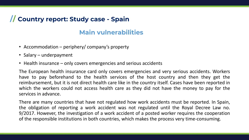 country report study case spain 1