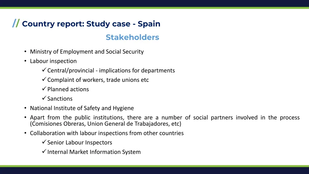 country report study case spain