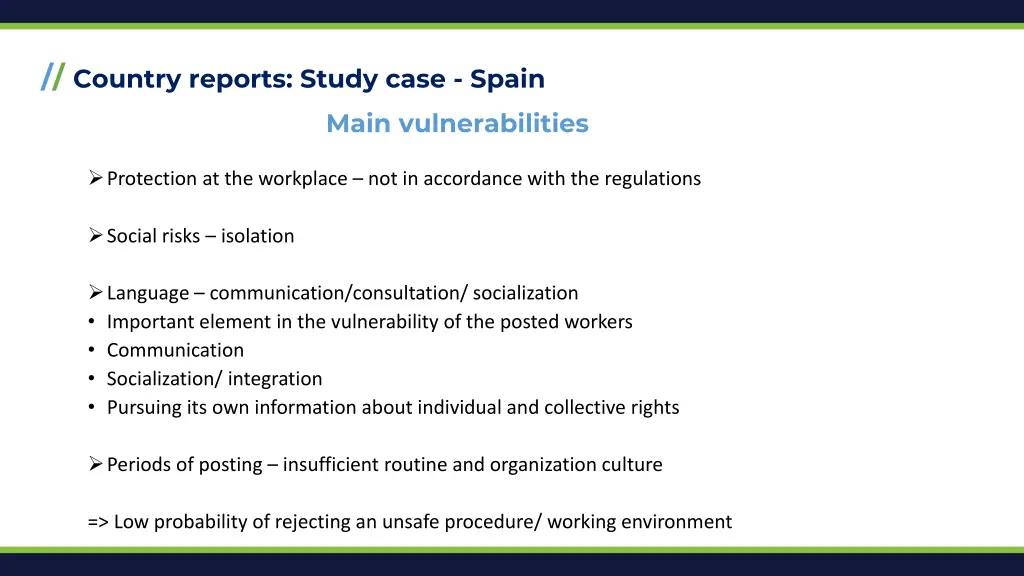 country reports study case spain 1