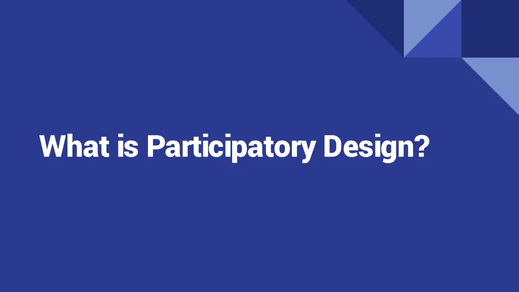 what is participatory design