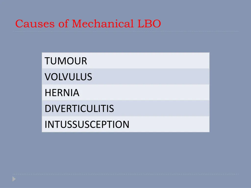 causes of mechanical lbo