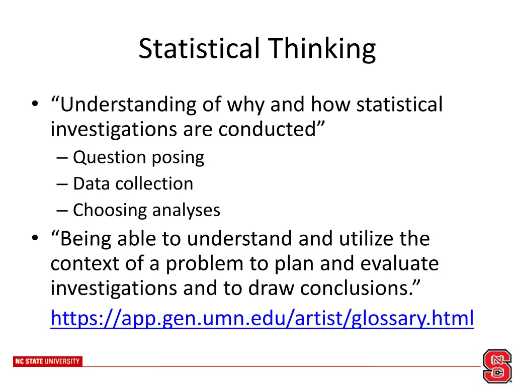 statistical thinking