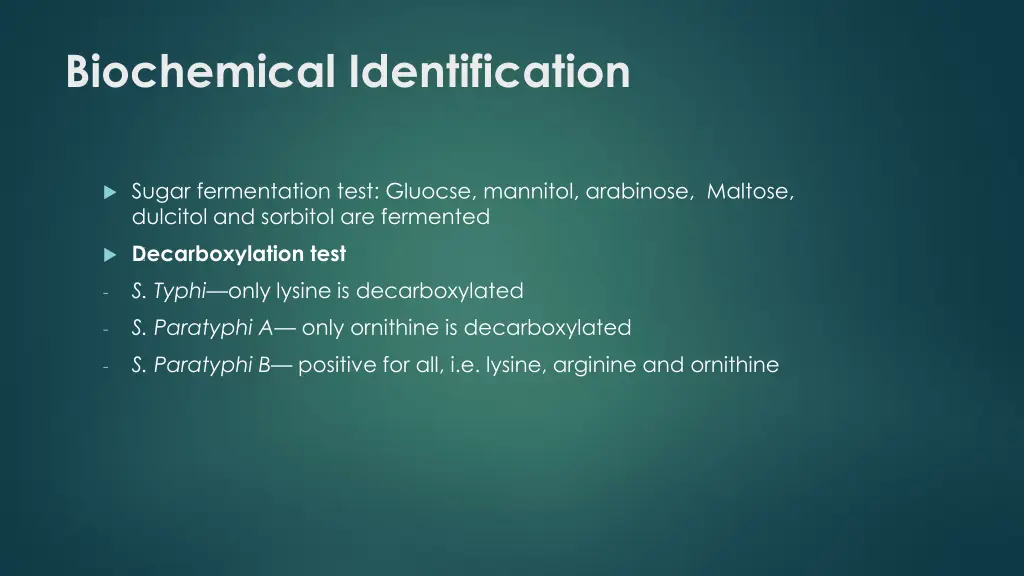 biochemical identification 1