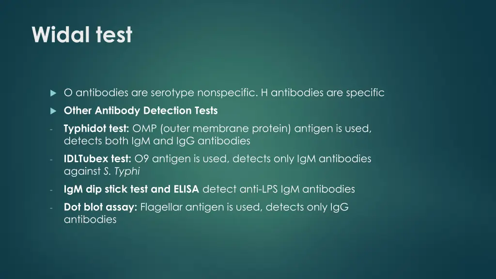 widal test 5