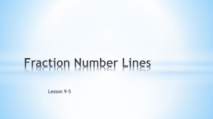 fraction number lines