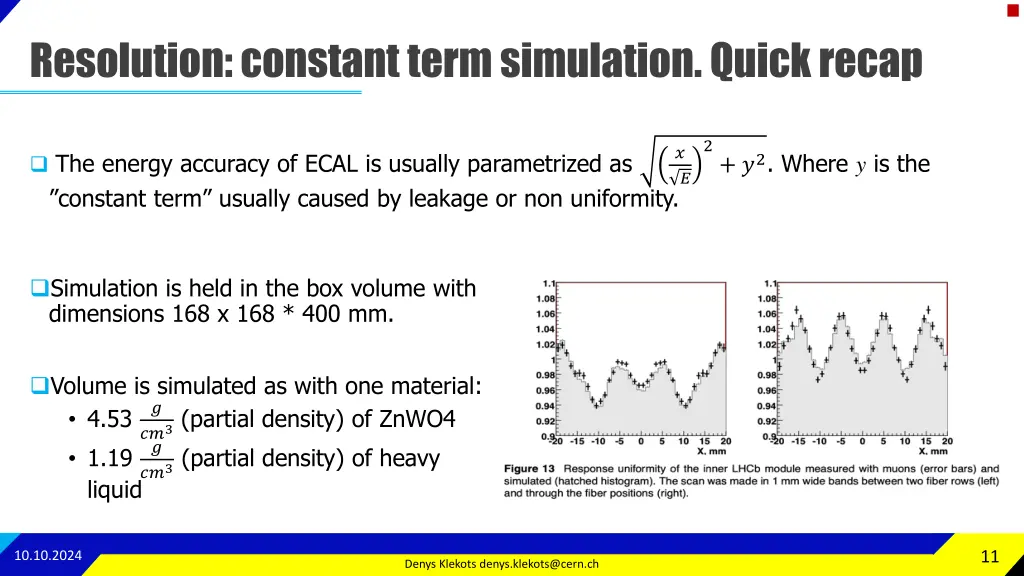 resolution constant term simulation quick recap