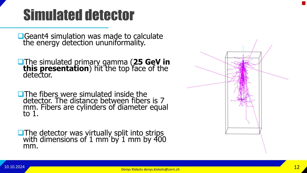 simulated detector