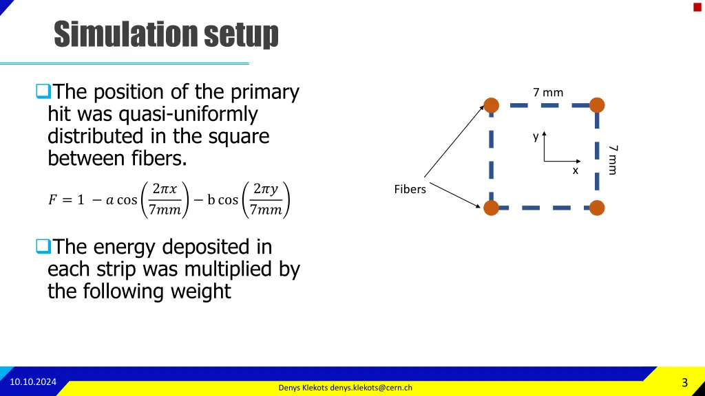 simulation setup