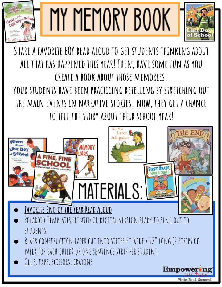 share a favorite eoy read aloud to get students