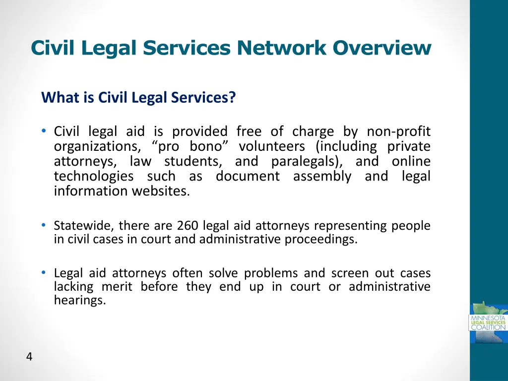 civil legal services network overview 1