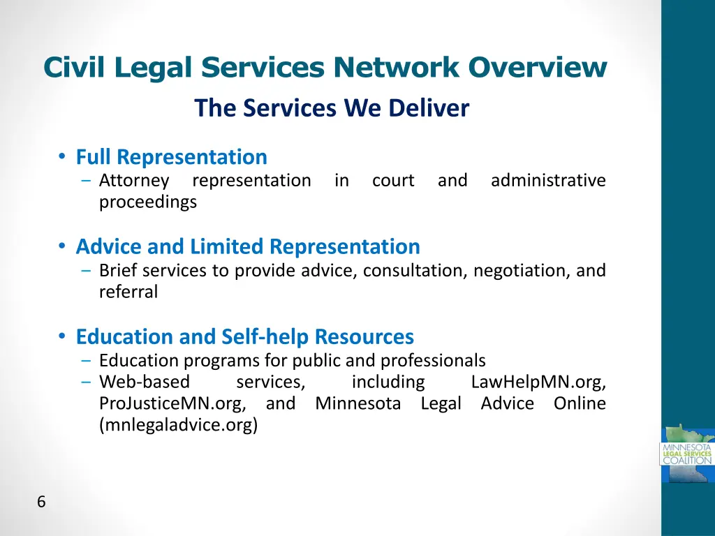 civil legal services network overview 3