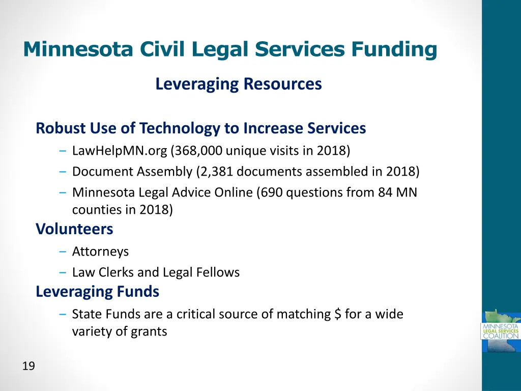 minnesota civil legal services funding 2