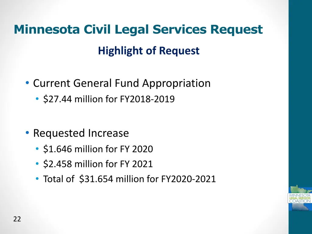 minnesota civil legal services request