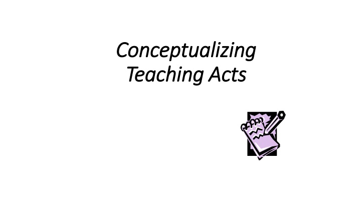 conceptualizing conceptualizing teaching acts