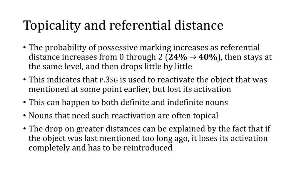 topicality and referential distance 4