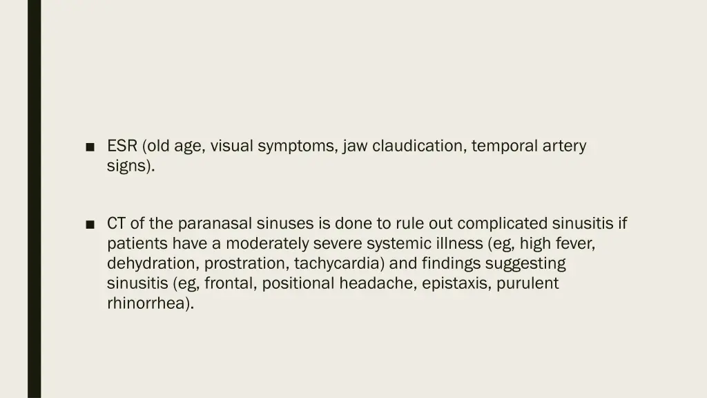 esr old age visual symptoms jaw claudication