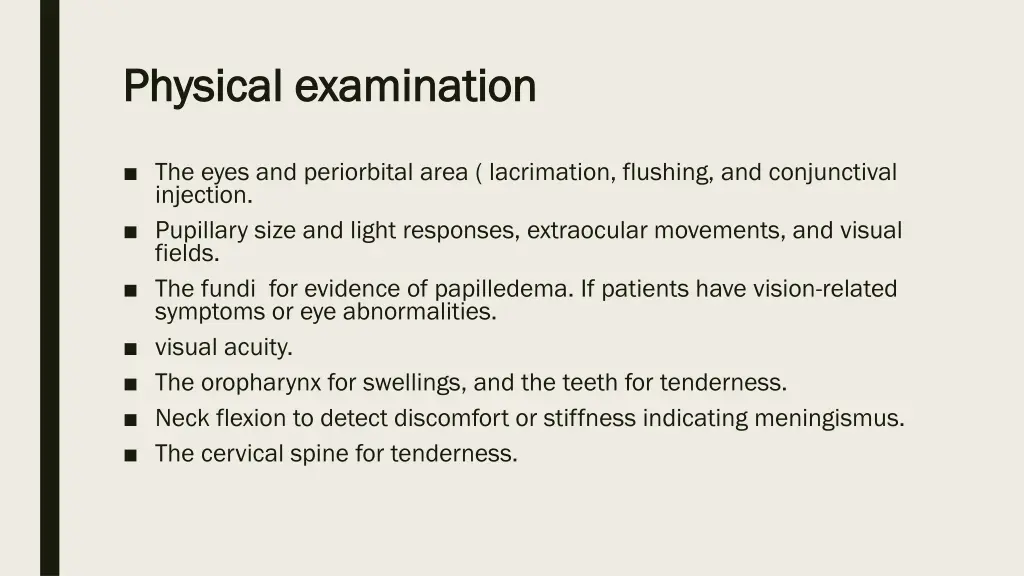 physical examination physical examination 1