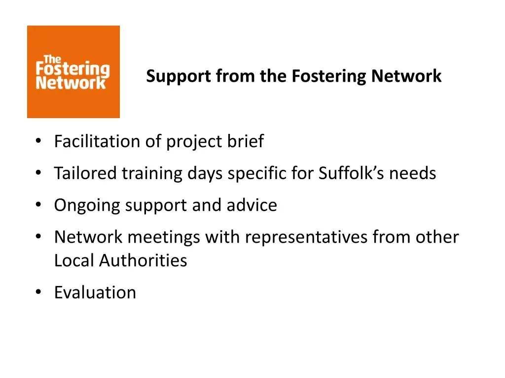 support from the fostering network