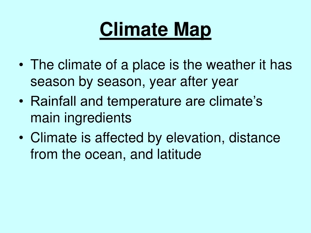 climate map