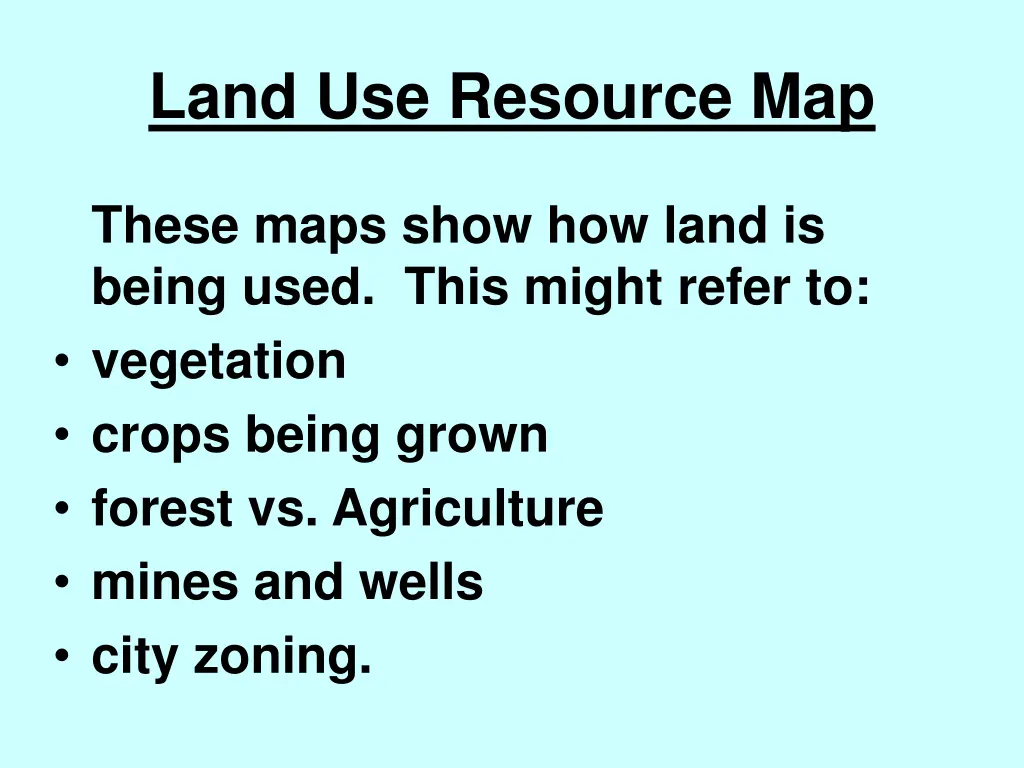 land use resource map