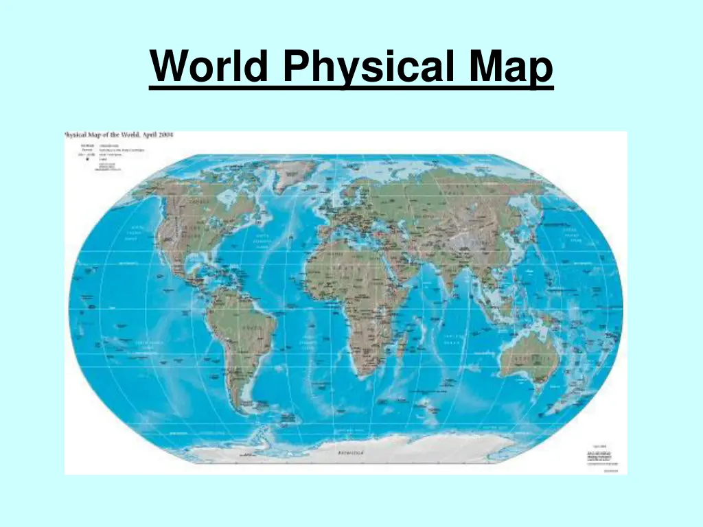 world physical map