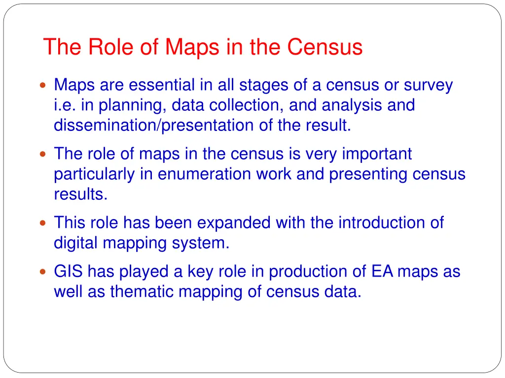 the role of maps in the census