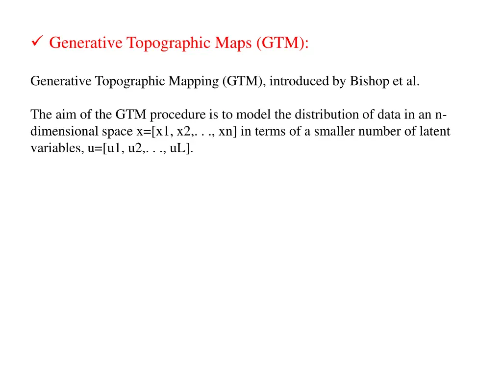 generative topographic maps gtm