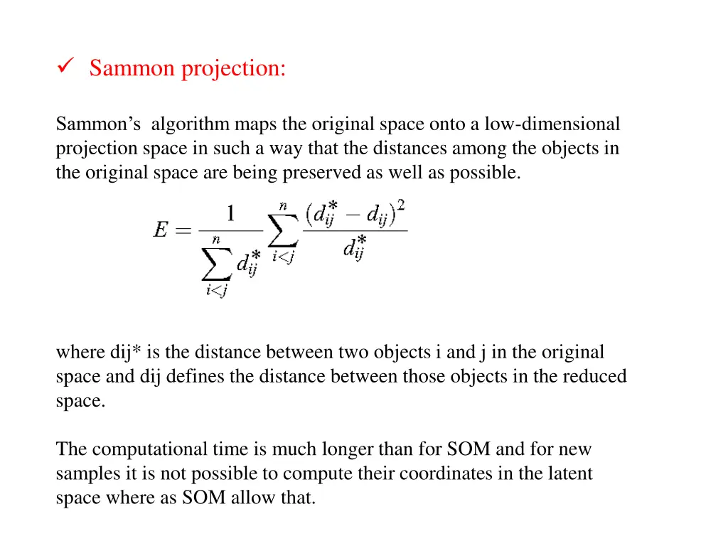 sammon projection