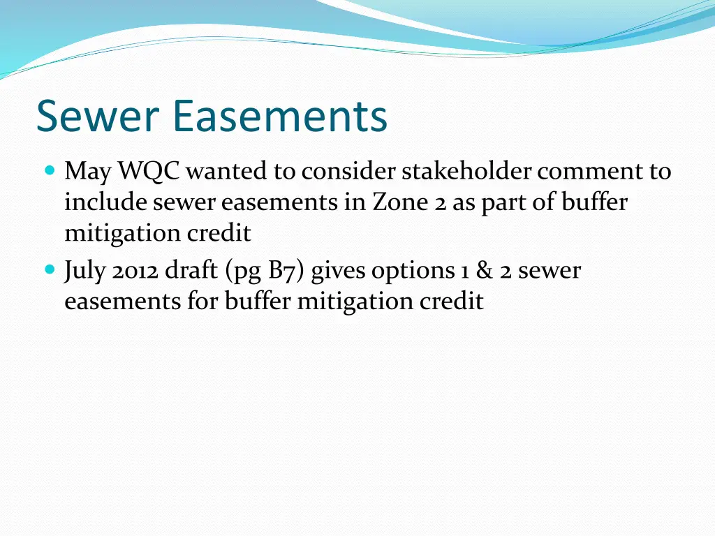 sewer easements