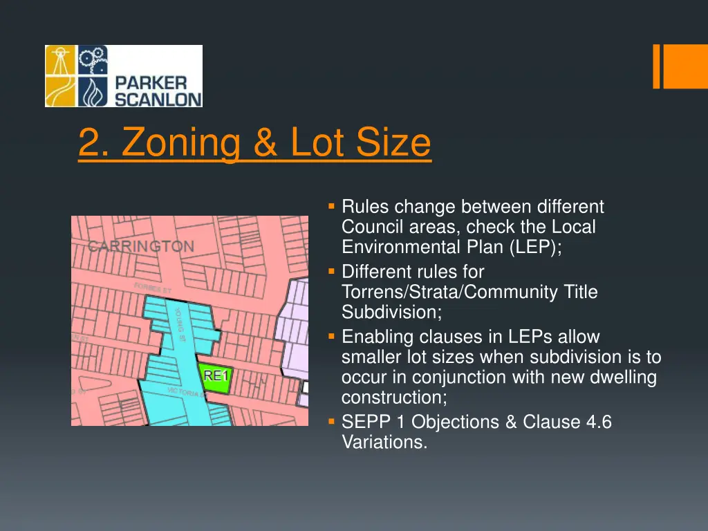 2 zoning lot size