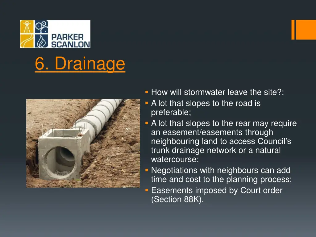 6 drainage