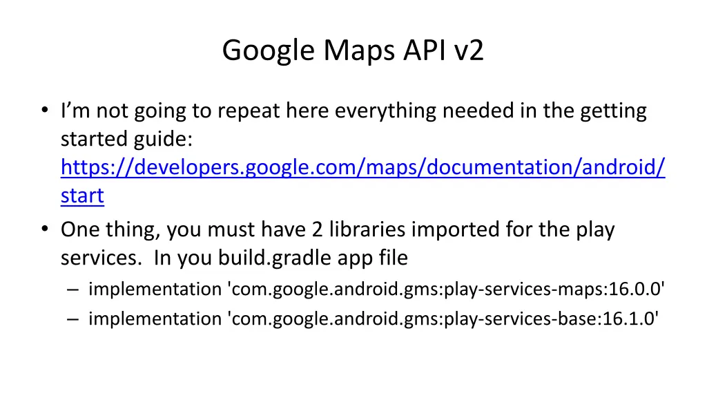 google maps api v2