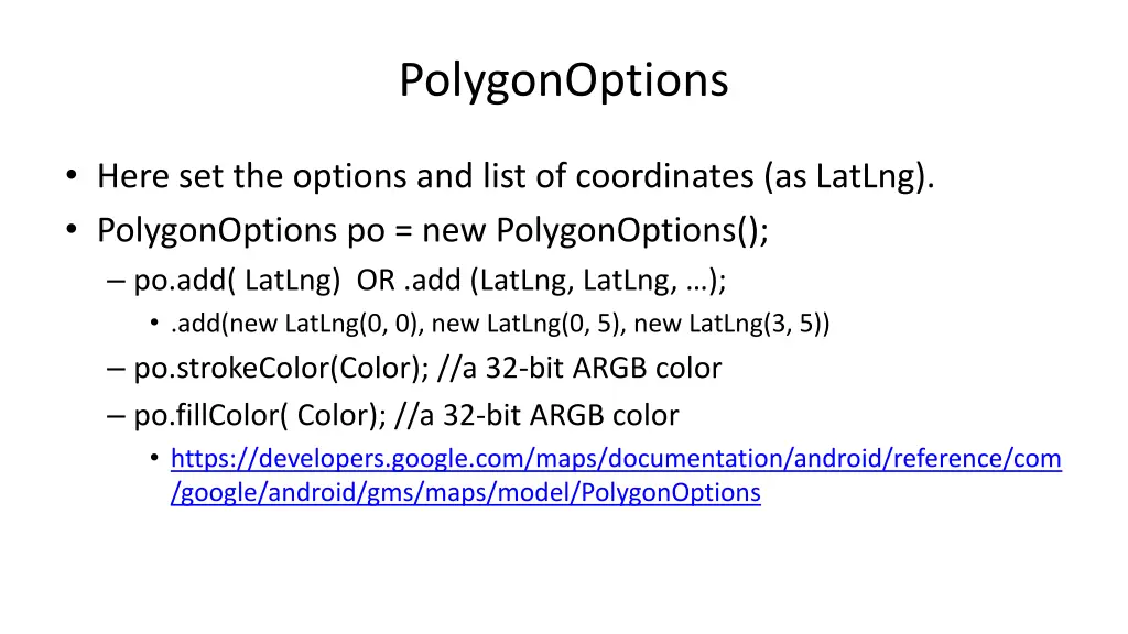 polygonoptions