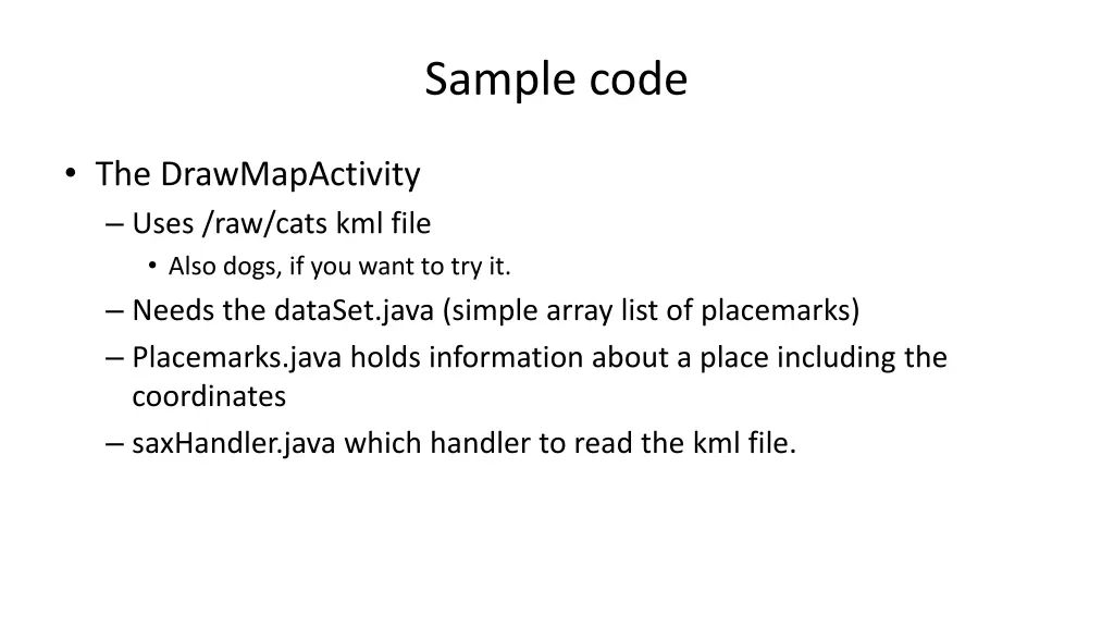 sample code