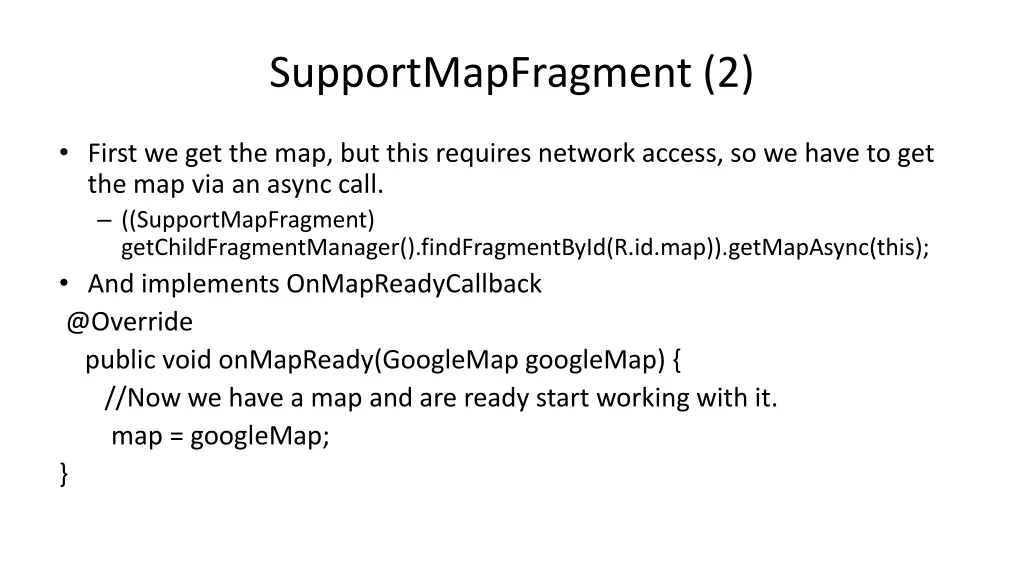 supportmapfragment 2