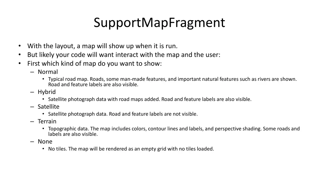 supportmapfragment