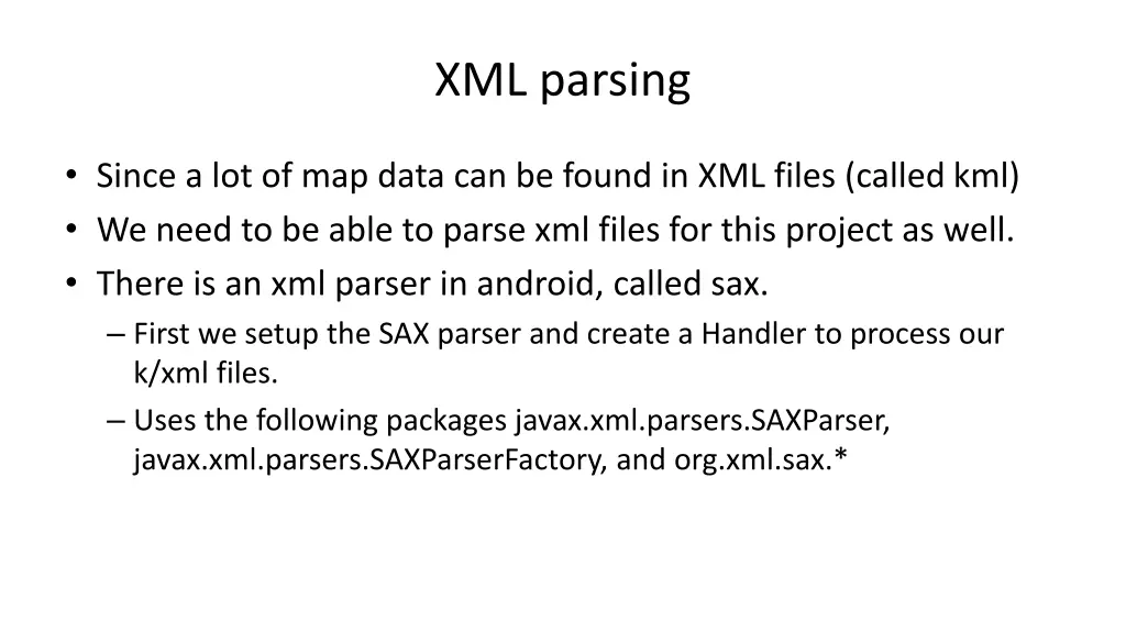 xml parsing