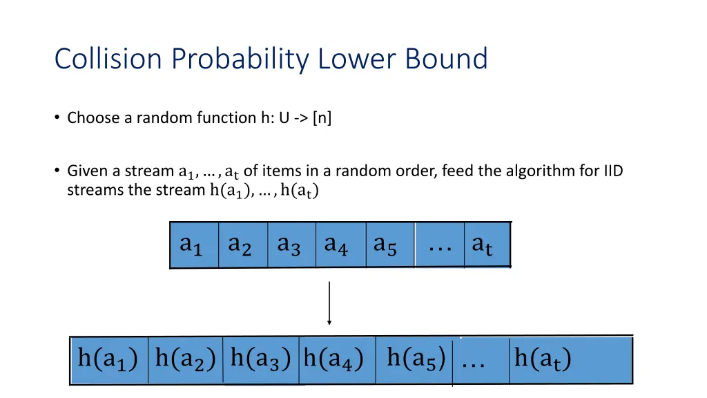 collision probability lower bound 1