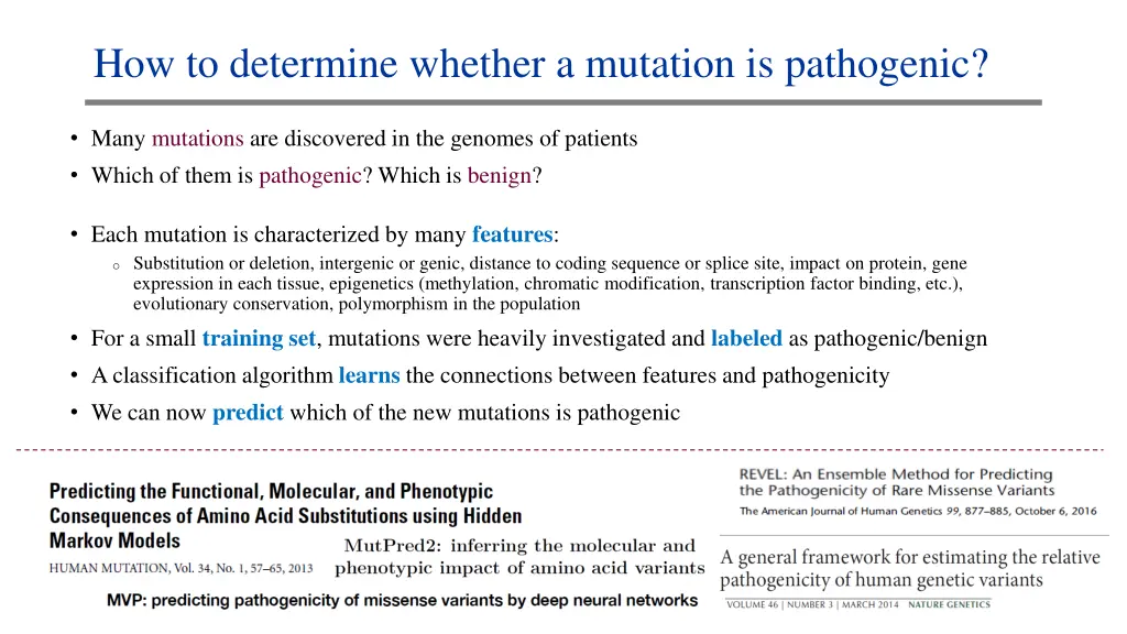 how to determine whether a mutation is pathogenic