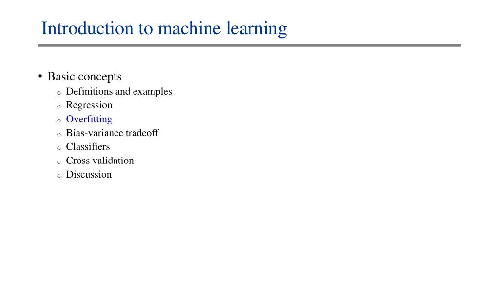 introduction to machine learning 2