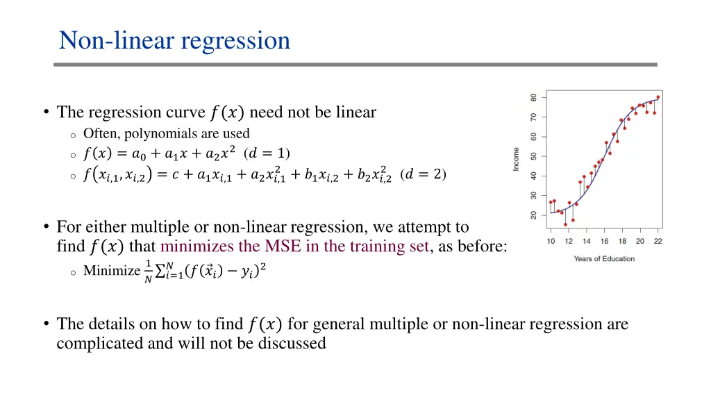 non linear regression 1