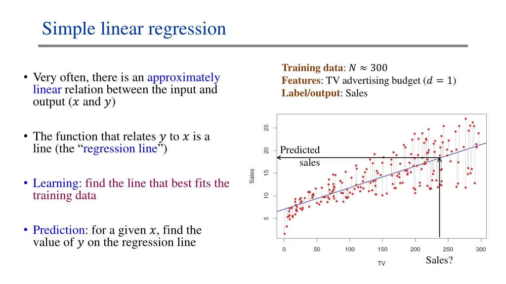 simple linear regression