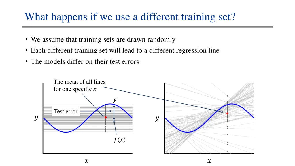 what happens if we use a different training set