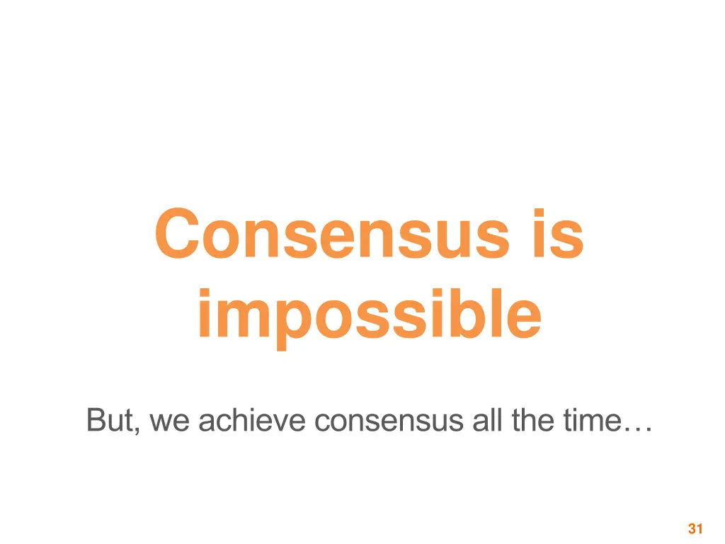 consensus is impossible