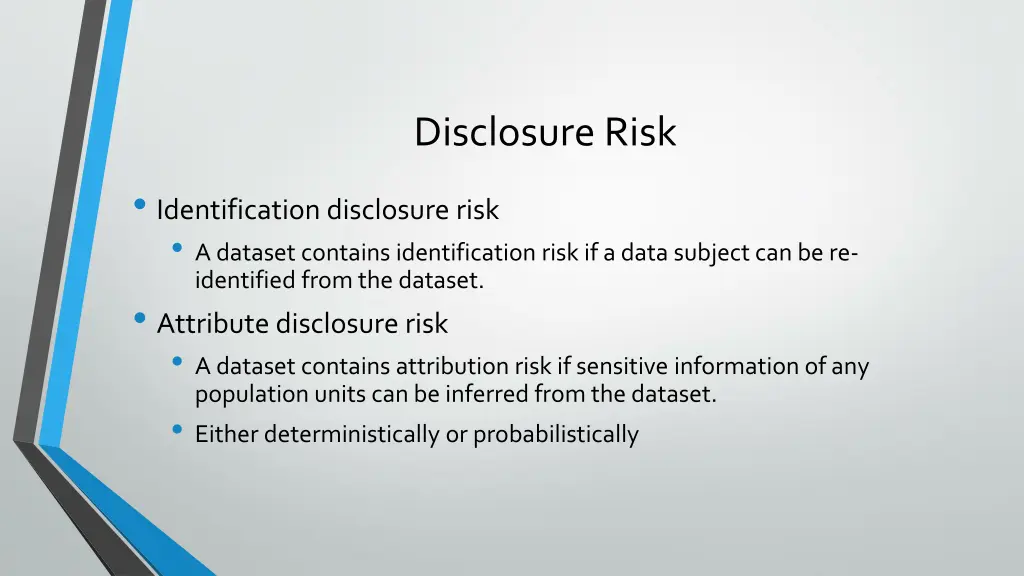 disclosure risk