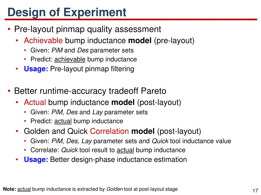 design of experiment