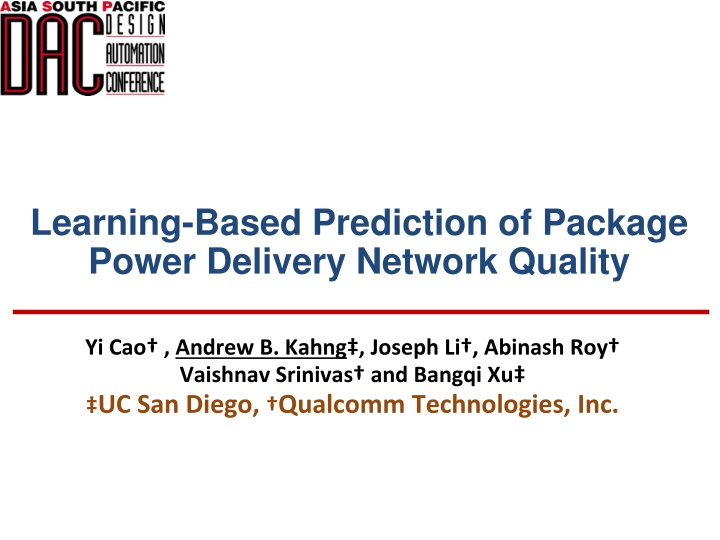 learning based prediction of package power