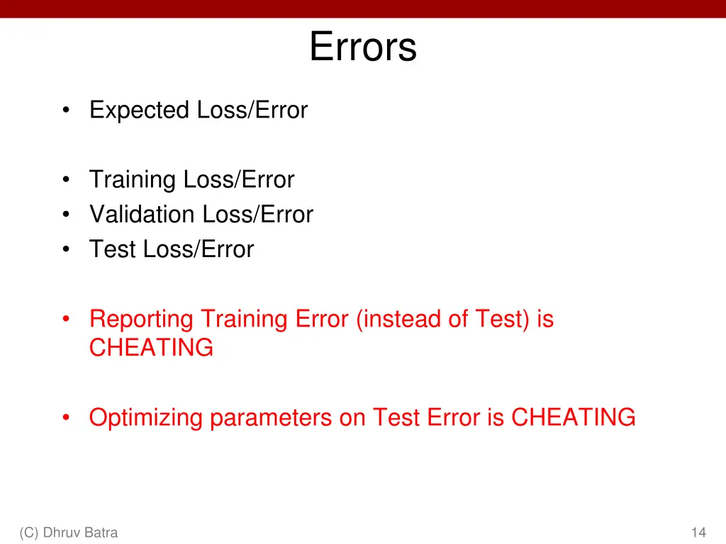 errors